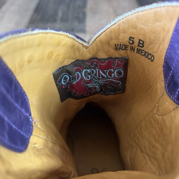 Old Gringo Purple Leopardito Pointed Toe Cowboy Western Boots Womens 5 B - Picture 5 of 12